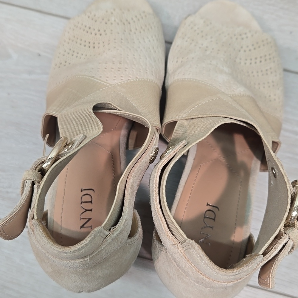 NYDJ Women's Charismasa Tan Wedge Sandals Espadrille Shoes Sz 7M - Picture 8 of 13